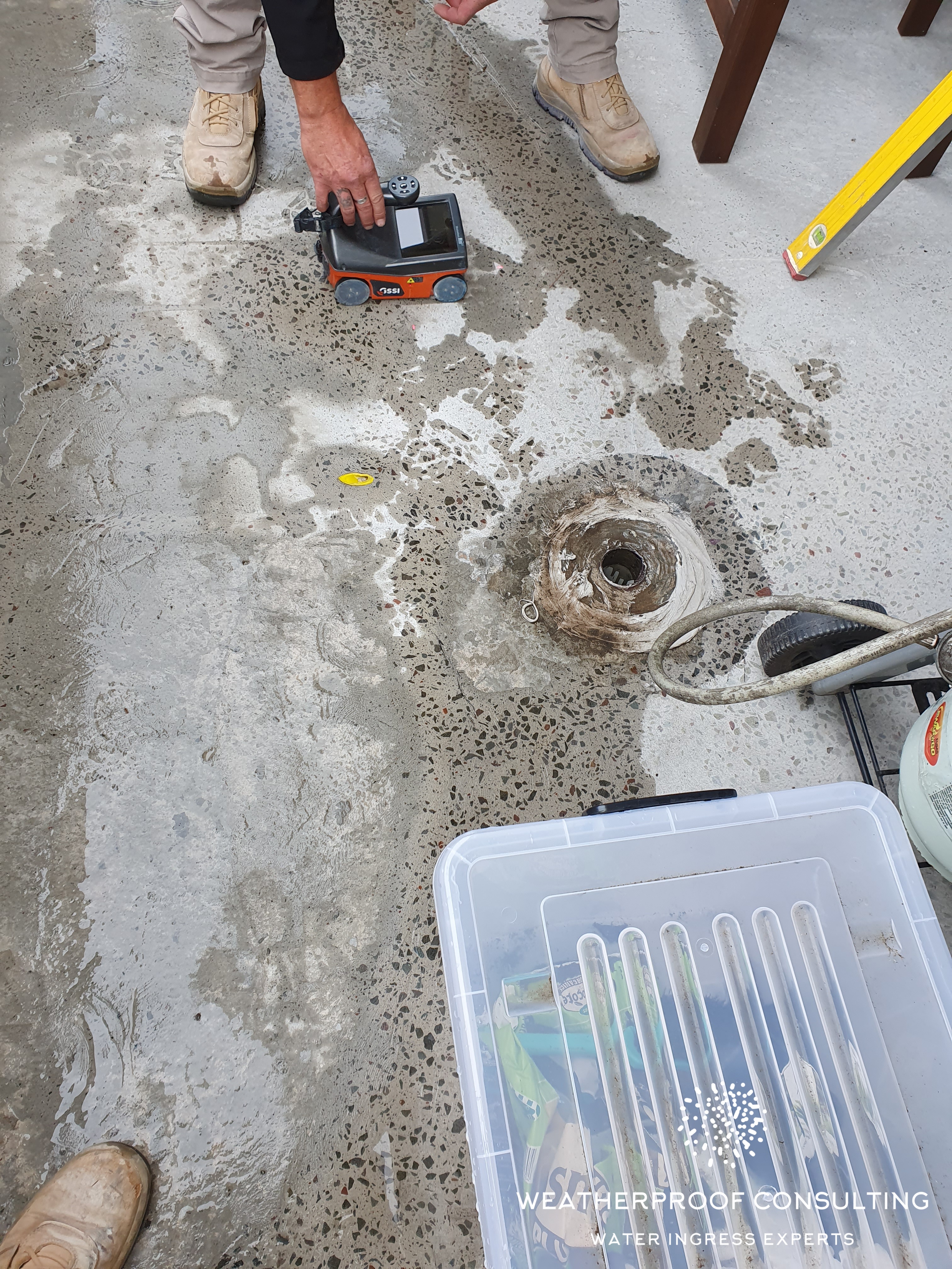 Waterproofing inspection and flood testing